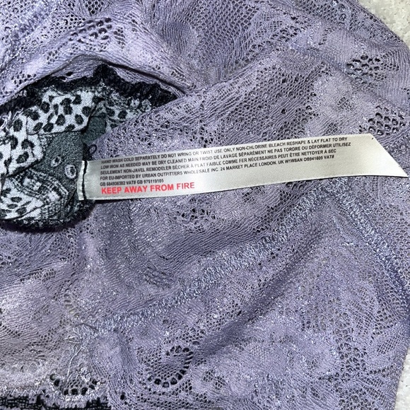 Free People black and lilac one piece bodysuit . NWOT - Picture 12 of 14